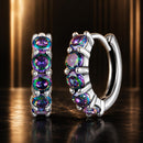 925 Sterling Silver Earrings with Pavé Setting CZ in Oxidized Finish for Women-1