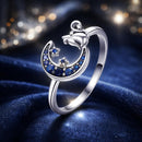 S925 Sterling Silver Oxidized Pavé Setting CZ Ring-1
