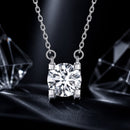 925 Sterling Silver 0.65 Carat Moissanite Necklace for Women-1
