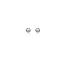14k White Gold Round Stud Earrings (4.0 mm)-1