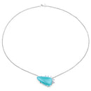 13.41 Carat Genuine Amazonite And White Topaz .925 Sterling Silver Pendant-2