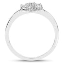 0.18 Carat Genuine White Diamond 14K White Gold Ring (E-F-G Color, SI Clarity)-6