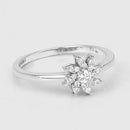 0.18 Carat Genuine White Diamond 14K White Gold Ring (E-F-G Color, SI Clarity)-11