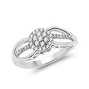 0.25 Carat Genuine White Diamond 14K White Gold Ring (E-F Color, SI Clarity)-5