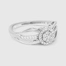 0.25 Carat Genuine White Diamond 14K White Gold Ring (E-F Color, SI Clarity)-11