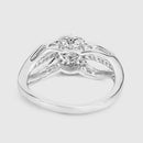 0.25 Carat Genuine White Diamond 14K White Gold Ring (E-F Color, SI Clarity)-12