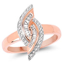 0.29 Carat Genuine White Diamond 14K Rose Gold Ring (E-F Color, SI1-SI2 Clarity)-5
