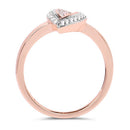 0.29 Carat Genuine White Diamond 14K Rose Gold Ring (E-F Color, SI1-SI2 Clarity)-6