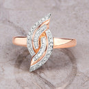 0.29 Carat Genuine White Diamond 14K Rose Gold Ring (E-F Color, SI1-SI2 Clarity)-8