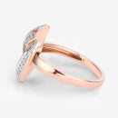 0.29 Carat Genuine White Diamond 14K Rose Gold Ring (E-F Color, SI1-SI2 Clarity)-10