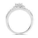 0.54 Carat Genuine White Diamond 14K White Gold Ring (G-H Color, SI1-SI2 Clarity)-6