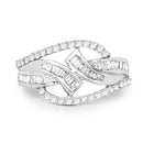 0.72 Carat Genuine White Diamond 14K White Gold Ring (E-F-G Color, VS-SI Clarity)-7