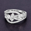 0.72 Carat Genuine White Diamond 14K White Gold Ring (E-F-G Color, VS-SI Clarity)-8