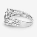 0.72 Carat Genuine White Diamond 14K White Gold Ring (E-F-G Color, VS-SI Clarity)-10