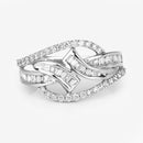 0.72 Carat Genuine White Diamond 14K White Gold Ring (E-F-G Color, VS-SI Clarity)-11