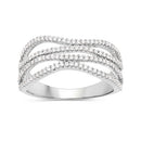 0.46 Carat Genuine White Diamond 14K White Gold Ring (F-G Color, SI Clarity)-6