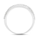 0.46 Carat Genuine White Diamond 14K White Gold Ring (F-G Color, SI Clarity)-8