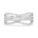 0.46 Carat Genuine White Diamond 14K White Gold Ring (F-G Color, SI Clarity)-9
