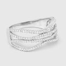0.46 Carat Genuine White Diamond 14K White Gold Ring (F-G Color, SI Clarity)-10