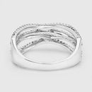 0.46 Carat Genuine White Diamond 14K White Gold Ring (F-G Color, SI Clarity)-13