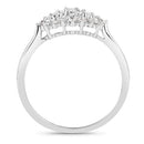 0.37 Carat Genuine White Diamond 14K White Gold Ring (E-F Color, VS-SI Clarity)-6