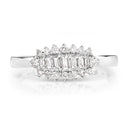 0.37 Carat Genuine White Diamond 14K White Gold Ring (E-F Color, VS-SI Clarity)-7