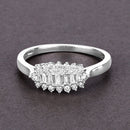 0.37 Carat Genuine White Diamond 14K White Gold Ring (E-F Color, VS-SI Clarity)-8