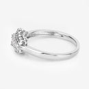 0.37 Carat Genuine White Diamond 14K White Gold Ring (E-F Color, VS-SI Clarity)-10
