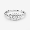 0.37 Carat Genuine White Diamond 14K White Gold Ring (E-F Color, VS-SI Clarity)-11