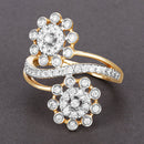 0.56 Carat Genuine White Diamond 14K Yellow Gold Ring (E-F Color, SI1-SI2 Clarity)-8