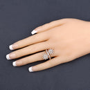 0.56 Carat Genuine White Diamond 14K Yellow Gold Ring (E-F Color, SI1-SI2 Clarity)-9