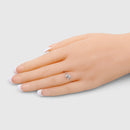0.33 Carat Genuine White Diamond 18K White Gold Ring (F-G Color, VVS-VS Clarity)-14