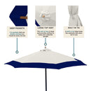 9ft Market Patio Umbrella 8 Rib Replacement Canopy Duet Navy-2