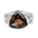 6.91 Carat Genuine Smoky Quartz .925 Sterling Silver Ring-3