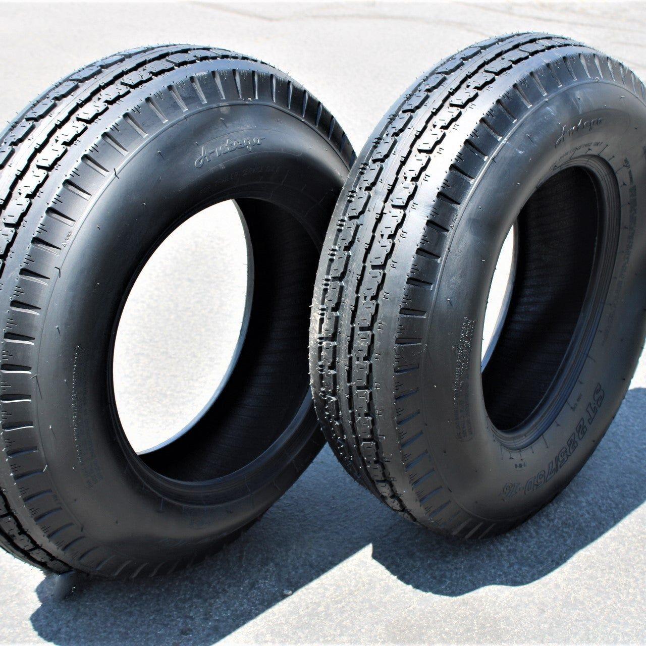 Antego ST225/75D15 Bias Trailer Tires, 8 Ply Load Range D by Antego Tire & Wheels (Set of 2)