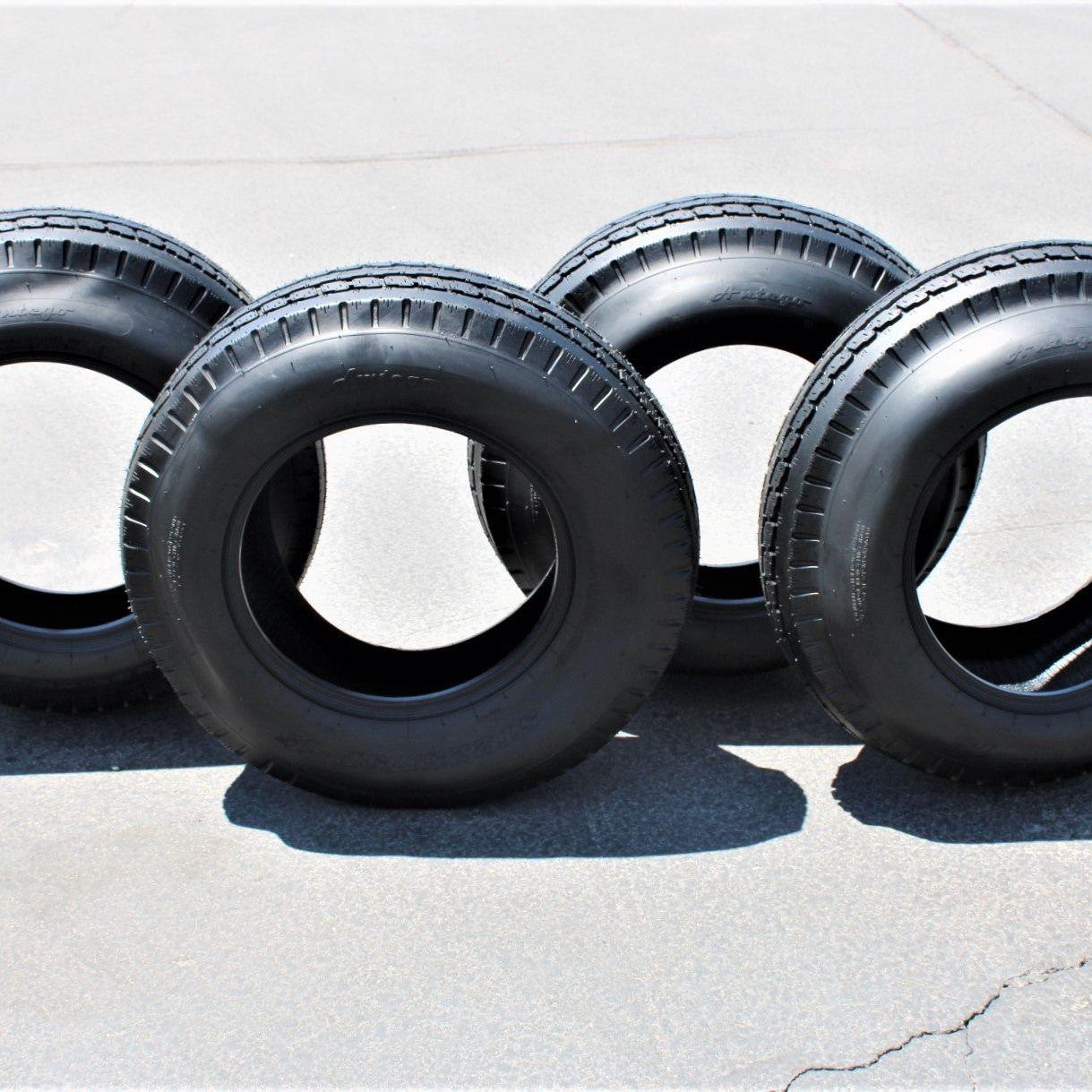 Antego ST225/75D15 Bias Trailer Tires, 8 Ply Load Range D by Antego Tire & Wheels (Set of 4) - 0