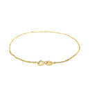 14k Yellow Gold Singapore Bracelet 1.0mm-3