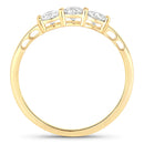 0.51 Carat Genuine Lab Grown Diamond 14K Yellow Gold Ring-2