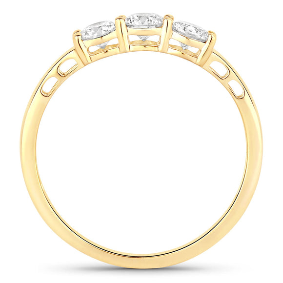 0.51 Carat Genuine Lab Grown Diamond 14K Yellow Gold Ring