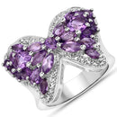 3.08 Carat Genuine Amethyst .925 Sterling Silver Ring-1
