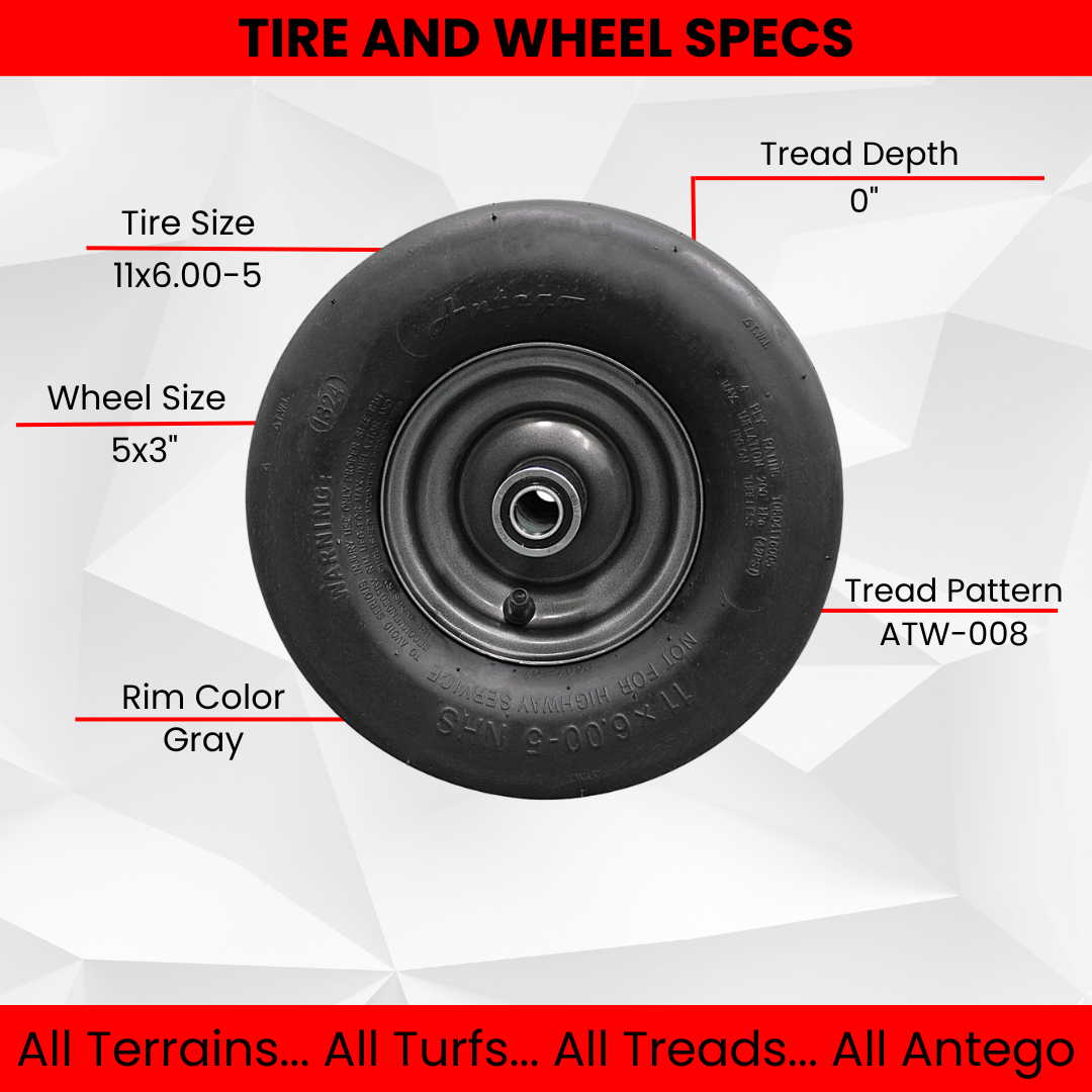 11x6.00-5 Tire Wheel Assy to Perfectly Replace Ariens/Gravely 07101105. Fits on Ikon XL Zero Turn (Set of Two).