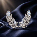 925 Sterling Silver Earrings with Pavé Setting CZ and White Gold Plating-1
