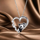 S925 Sterling Silver Adjustable Necklace with CZ and Enamel Pendant-1
