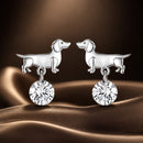 925 Sterling Silver White Gold Plated Pavé Setting CZ Earrings for Women-1