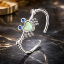 925 Sterling Silver Moonstone and Synthetic Spinel Ring for Women-1