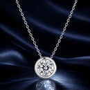 S925 Sterling Silver Moissanite Necklace 400mm with 1ct Moissanite for Women-1