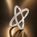 S925 Sterling Silver Moissanite Ring Size 8-1