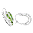 1.68 Carat Genuine Chrome Diopside .925 Sterling Silver Earrings-2