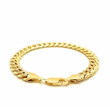 8.0mm 10k Yellow Gold Light Miami Cuban Bracelet - 0