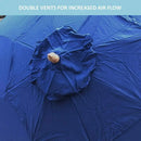 11ft Market Patio Umbrella Double-Vented 8 Rib Replacement Canopy Navy Olefin-8